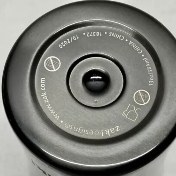 Zak! Designs 4-In-1 Can Cooler 13 oz. Bottle Cool Black Stainless NIP 2020-2021 - Picture 8 of 10